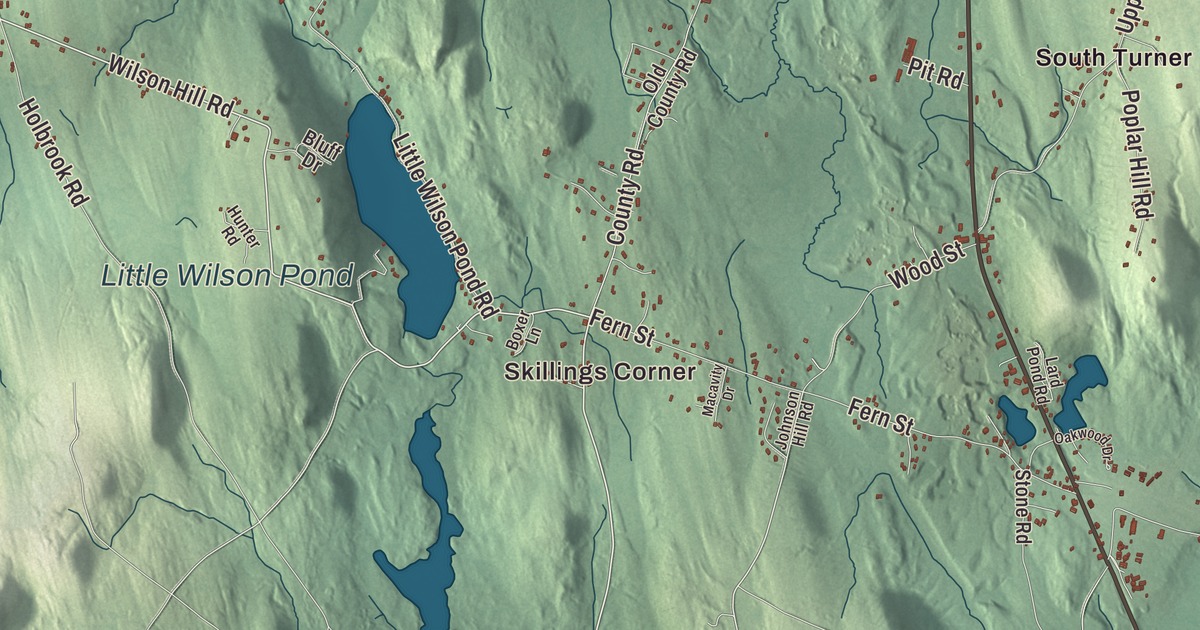 Map of Turner, Maine
