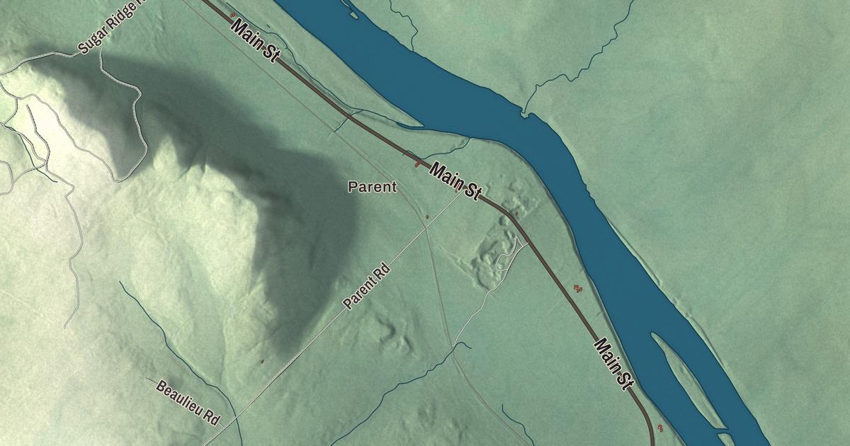 Map of Van Buren, Maine