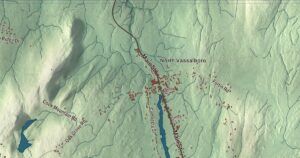 Close-up of the Vassalboro, Maine aerial map