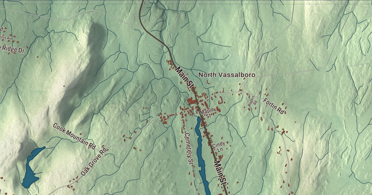 Map of Vassalboro, Maine