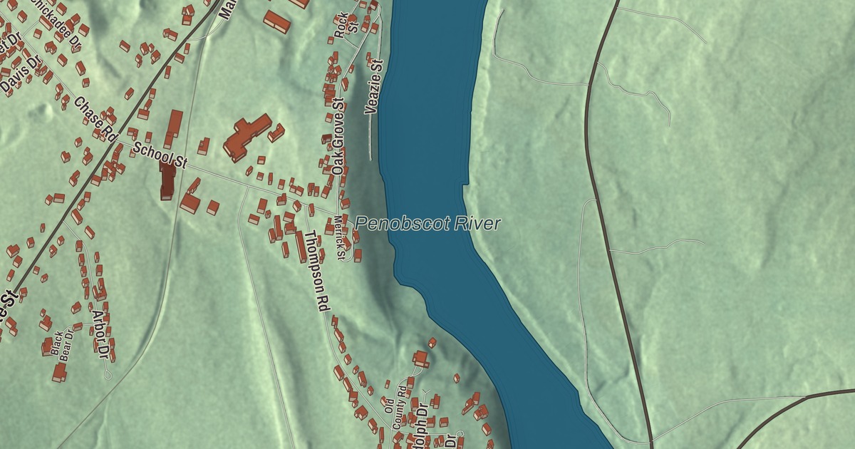 Map of Veazie, Maine
