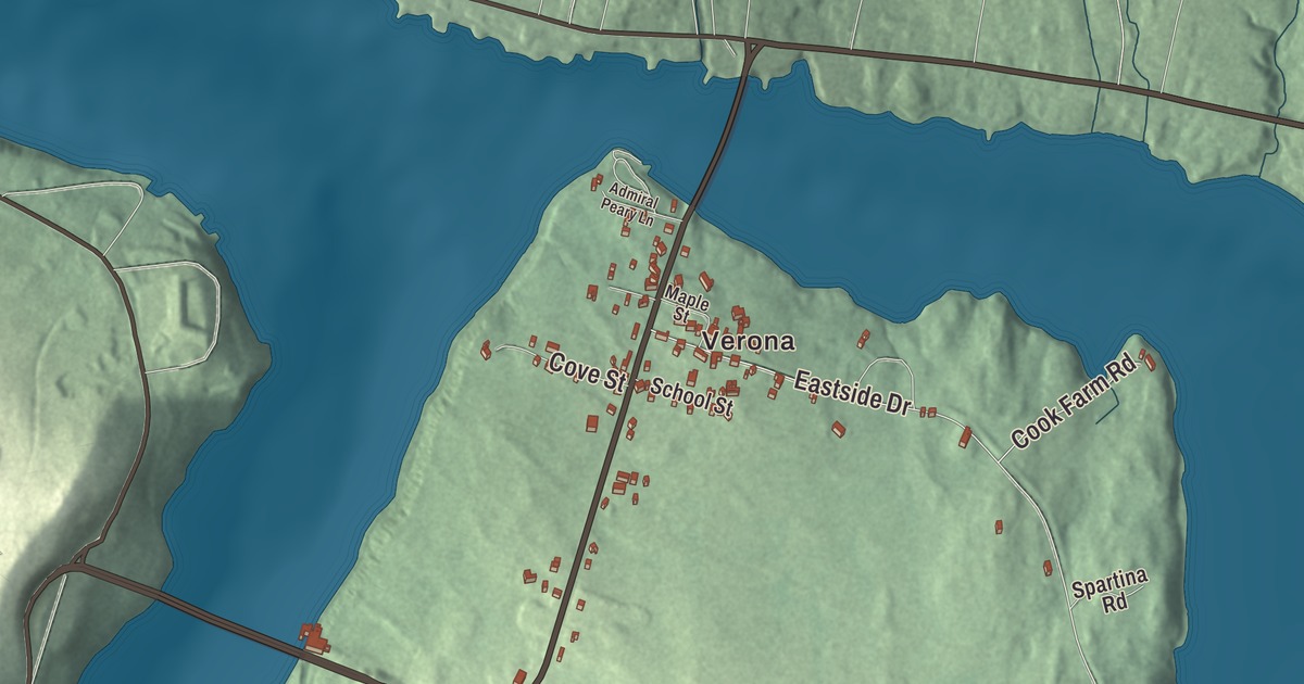 Map of Verona Island, Maine
