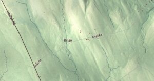 Close-up of the Waite, Maine aerial map