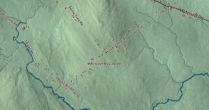 Close-up of the Waldo, Maine aerial map