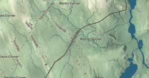 Close-up of the Waldoboro, Maine aerial map