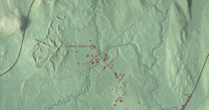 Close-up of the Wales, Maine aerial map