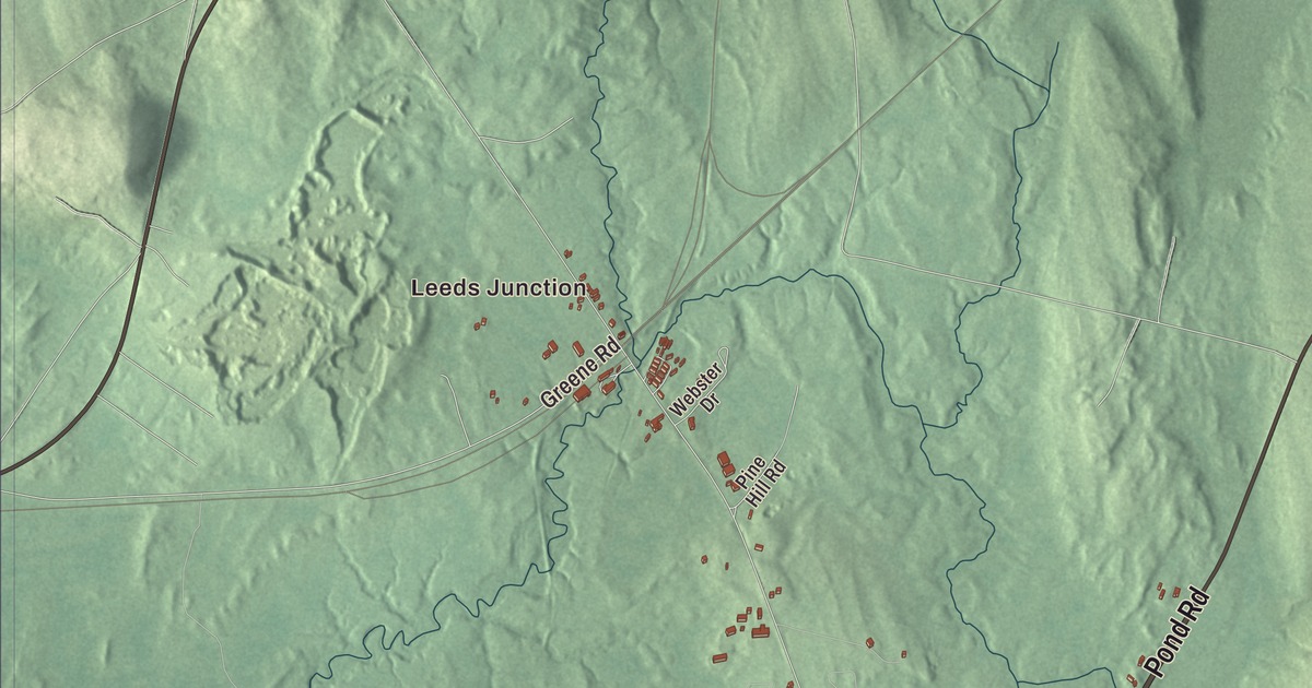 Map of Wales, Maine