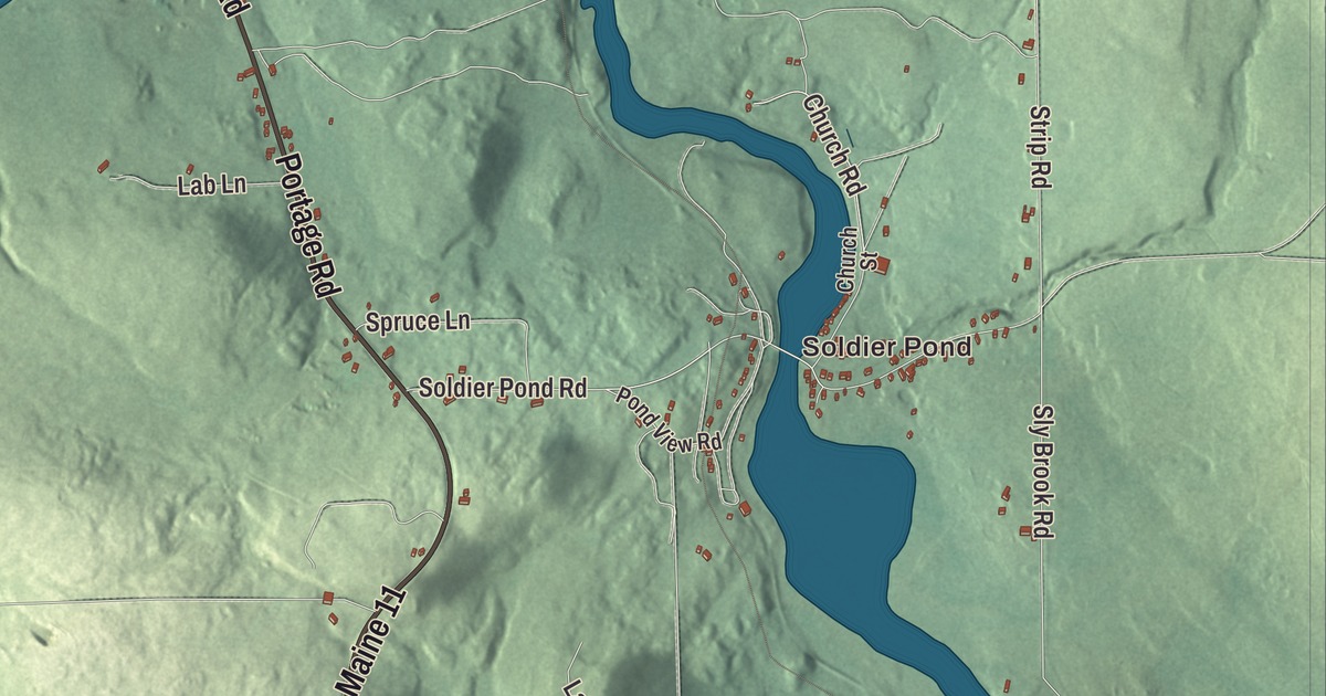 Map of Wallagrass, Maine