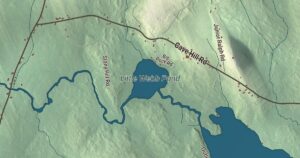 Close-up of the Waltham, Maine aerial map
