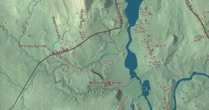 Close-up of the Warren, Maine aerial map