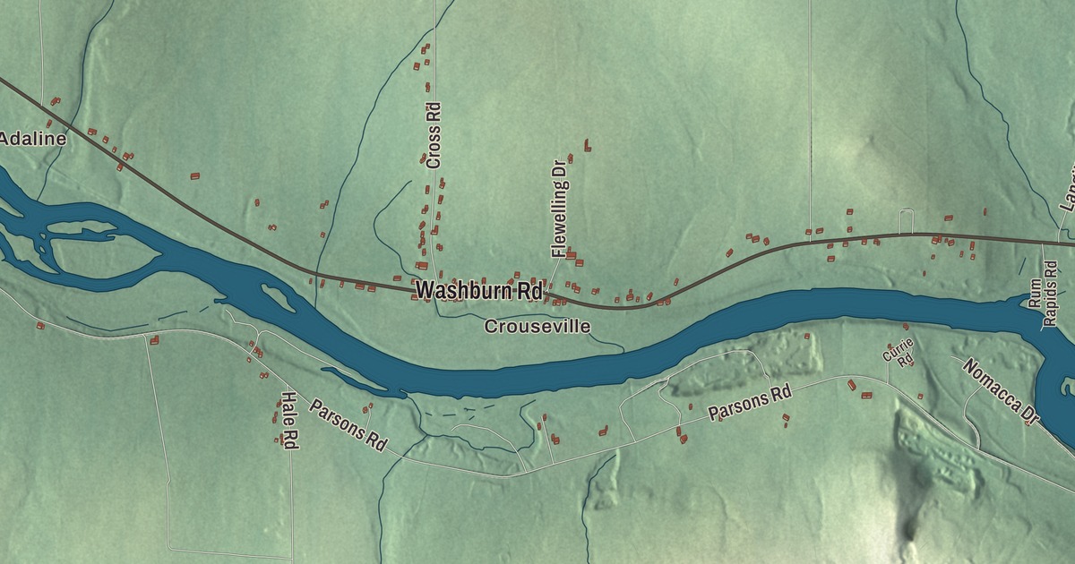 Map of Washburn, Maine
