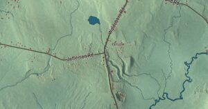 Close-up of the Washington, Maine aerial map