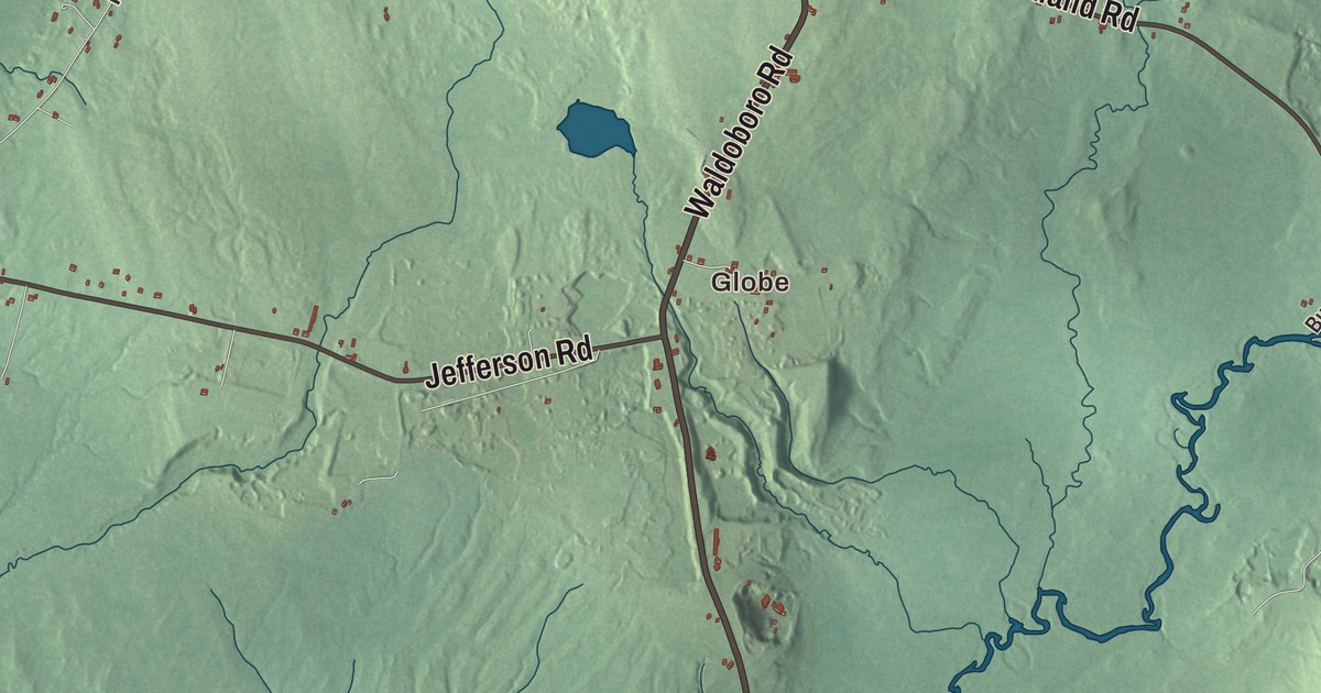 Map of Washington, Maine
