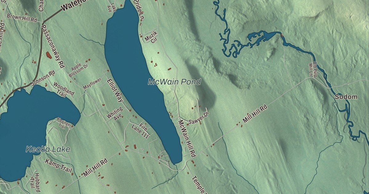 Map of Waterford, Maine