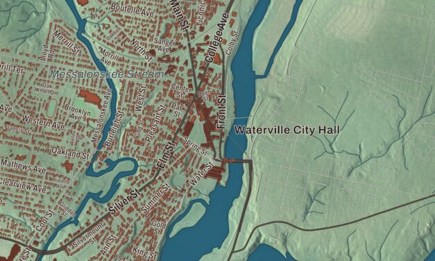 Map of Waterville, Maine