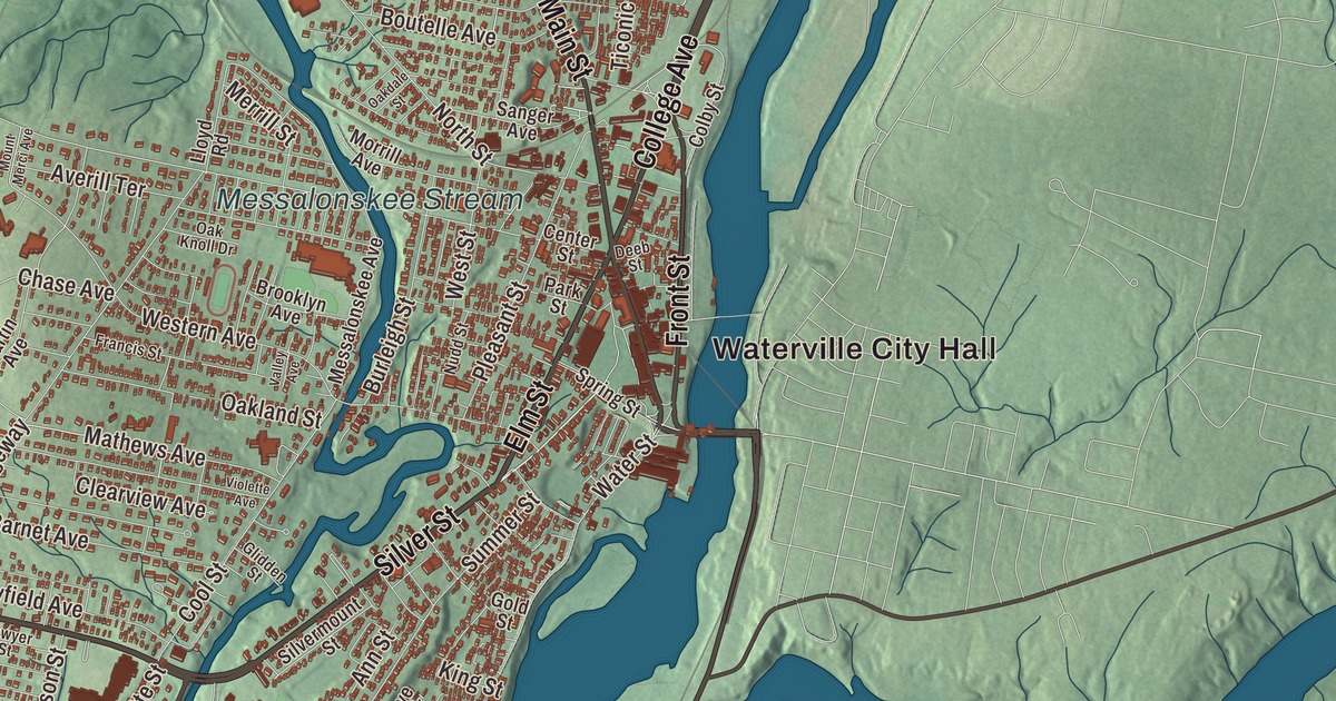Map of Waterville, Maine