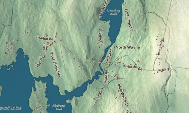 Map of Wayne, Maine