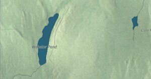 Close-up of the Webster, Maine aerial map
