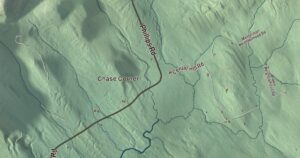 Close-up of the Weld, Maine aerial map