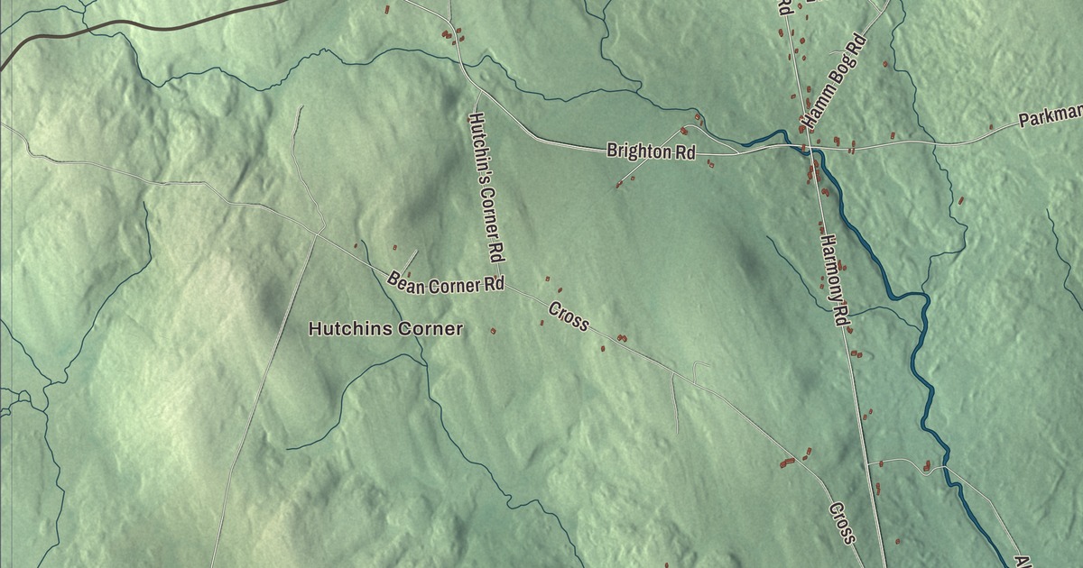Map of Wellington, Maine