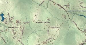 Close-up of the Wells, Maine aerial map