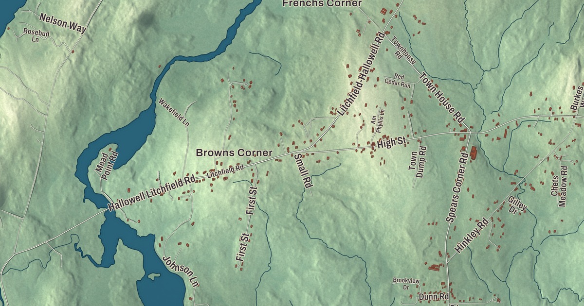 Map of West Gardiner, Maine