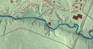Close-up of the West Kennebunk, Maine aerial map