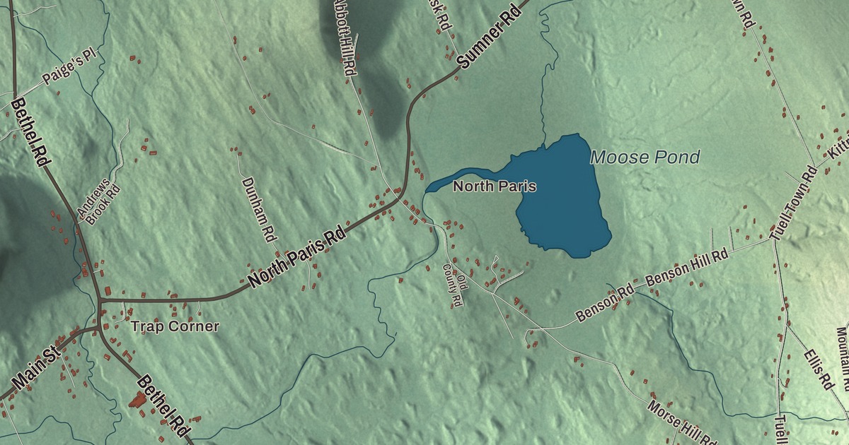Map of West Paris, Maine
