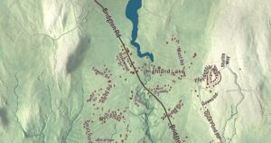 Close-up of the Westbrook, Maine aerial map