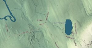 Close-up of the Weston, Maine aerial map