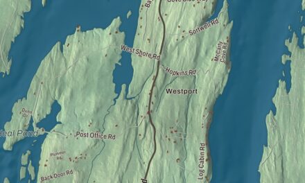 Map of Westport Island, Maine