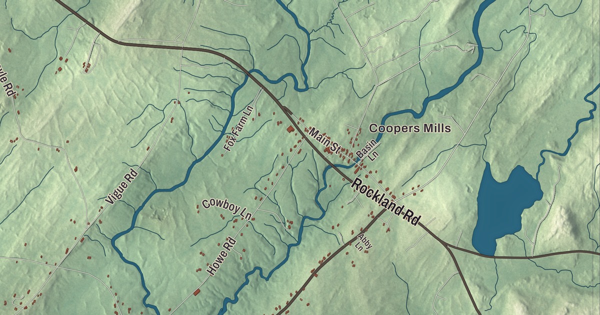 Map of Whitefield, Maine