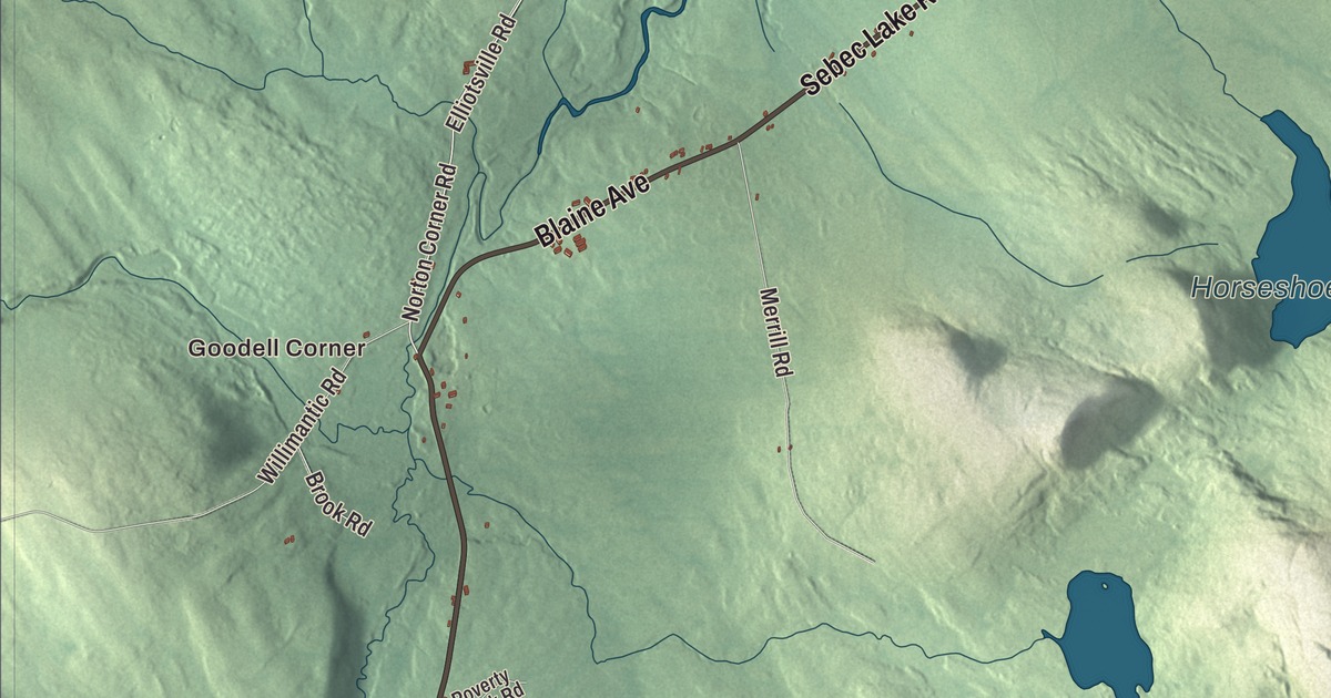 Map of Willimantic, Maine
