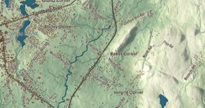 Close-up of the Windham, Maine aerial map