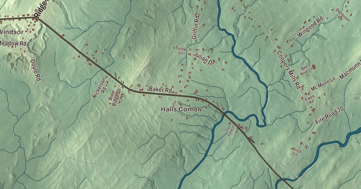 Map of Windsor, Maine