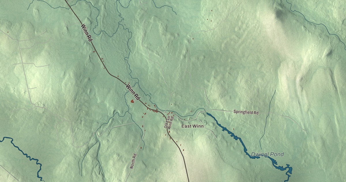 Map of Winn, Maine