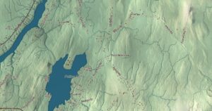 Close-up of the Winslow, Maine aerial map