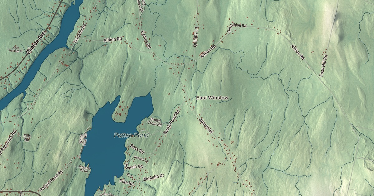 Map of Winslow, Maine
