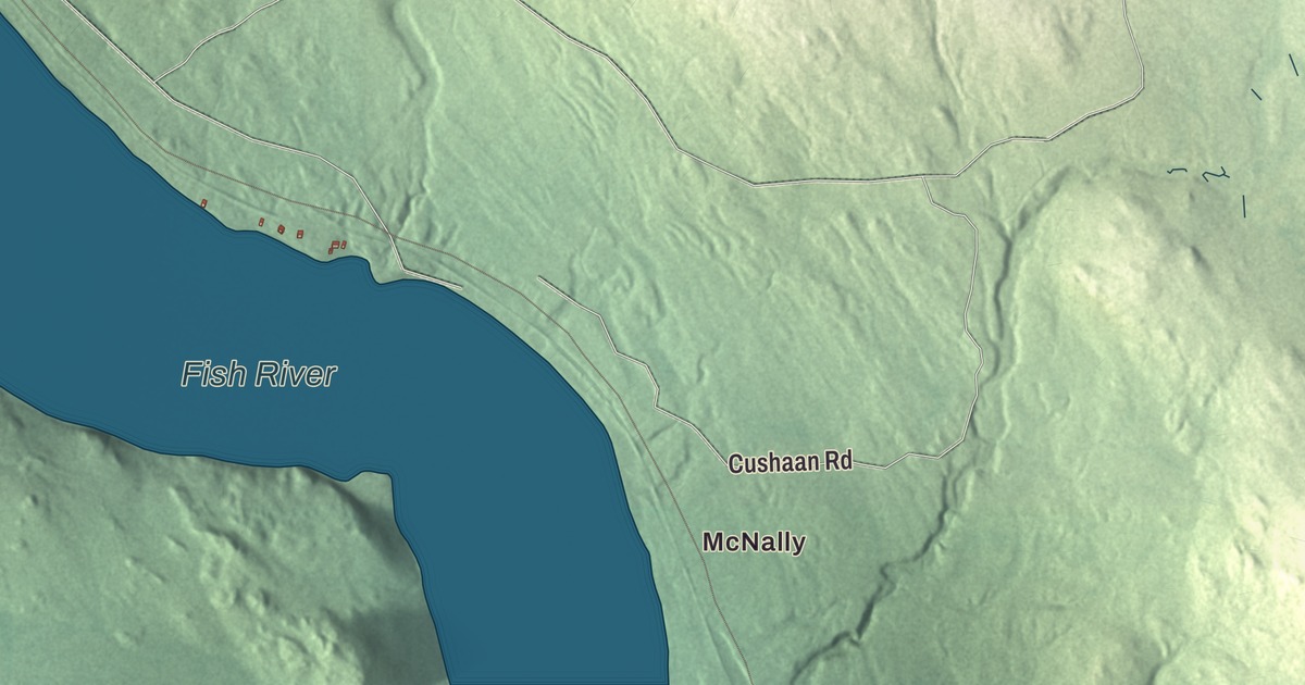 Map of Winterville, Maine