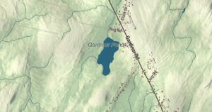 Close-up of the Wiscasset, Maine aerial map