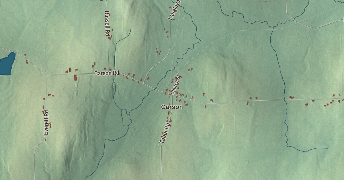 Map of Woodland, Maine