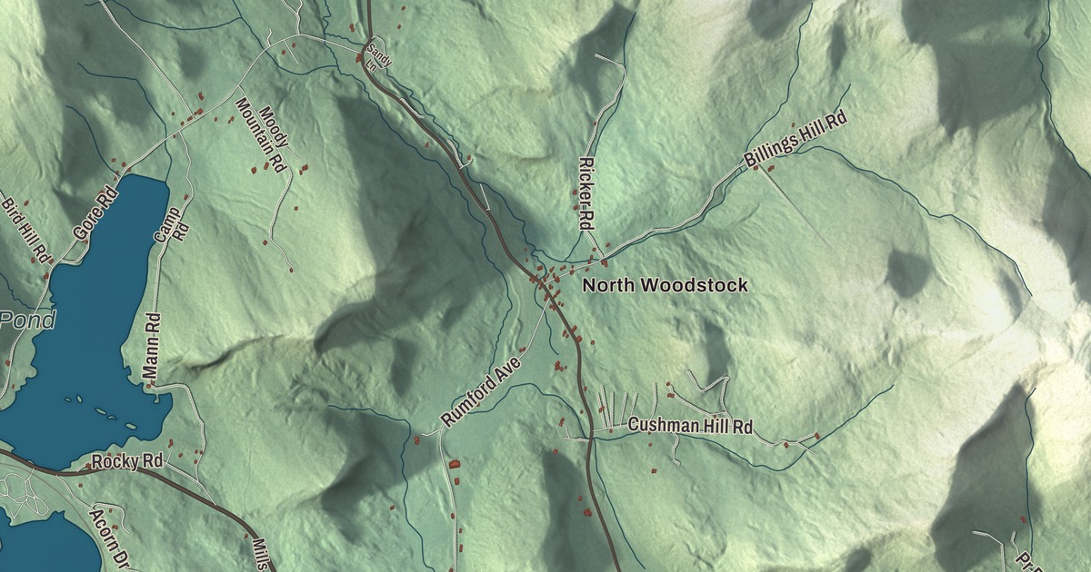 Map of Woodstock, Maine