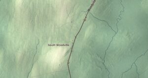 Close-up of the Woodville, Maine aerial map