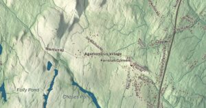 Close-up of the York, Maine aerial map