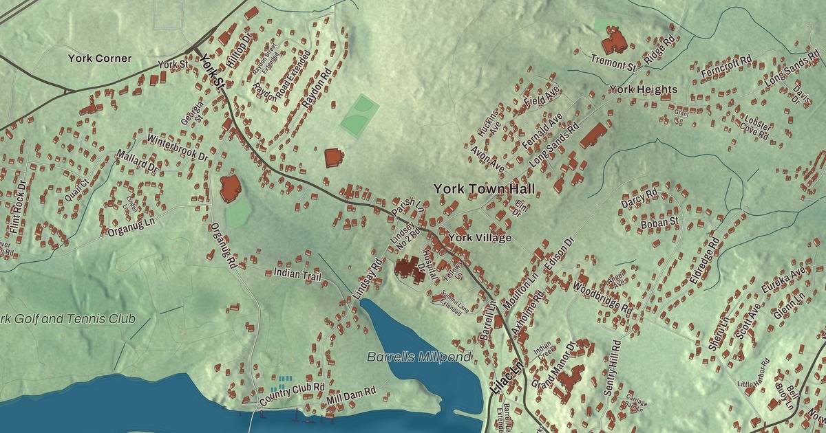 Map of York Harbor, Maine