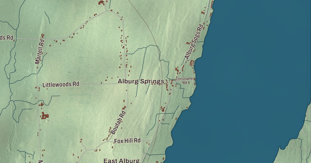Map of Alburgh, Vermont