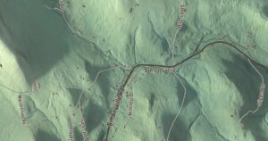 Close-up of the Andover, Vermont aerial map