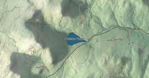 Close-up of the Athens, Vermont aerial map