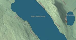 Close-up of the Averill, Vermont aerial map