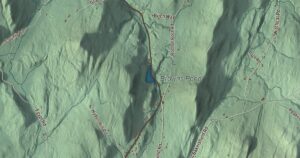 Close-up of the Bakersfield, Vermont aerial map